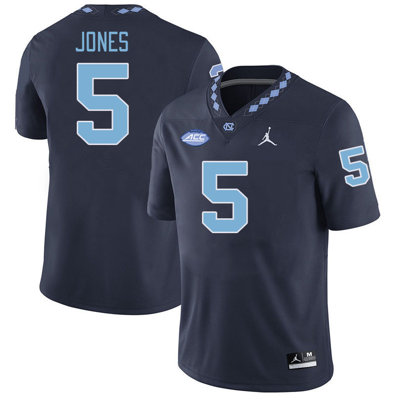 #5 J.J. Jones North Carolina Tar Heels Jerseys,Apparels,Uniforms Stitched-Navy